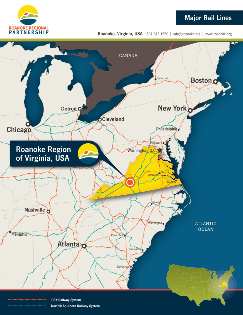 Major Rail Lines | Roanoke Regional Partnership