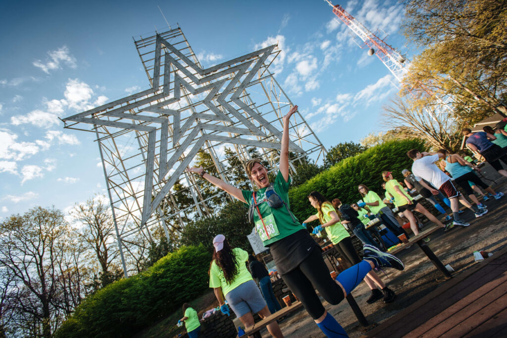 Marathon Runner at Mill Mountain Star