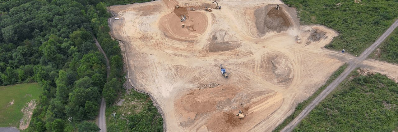 aerial shot of site selection